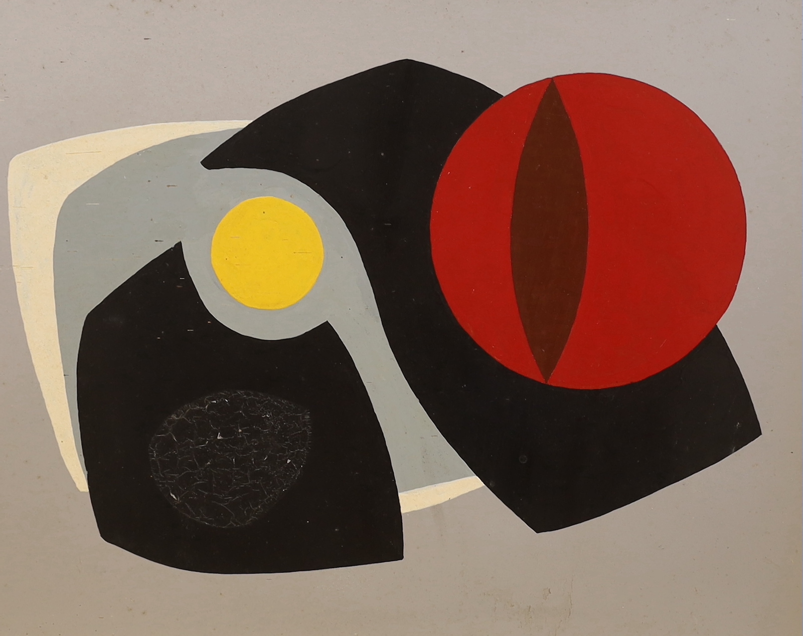 Anthony Twentyman (1906-1988), abstract oil on board, Geometric shapes, 56 x 44cm